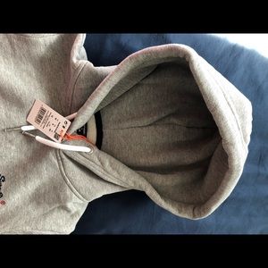 Longer length fleece lined Superdry hooded sweater